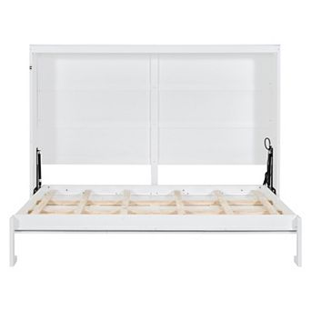 Pnronnc Folding Murphy Bed Cube Wall Cabinet Daybed Wood Frame Sofa Bed