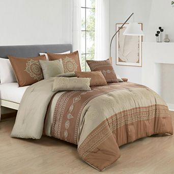 Brown and Beige Comforter Set