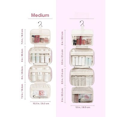 Striped Hanging Toiletry Bag Makeup Organizer