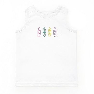 Embroidered Surf Boards - Youth Tank Top