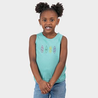 Embroidered Surf Boards - Youth Tank Top
