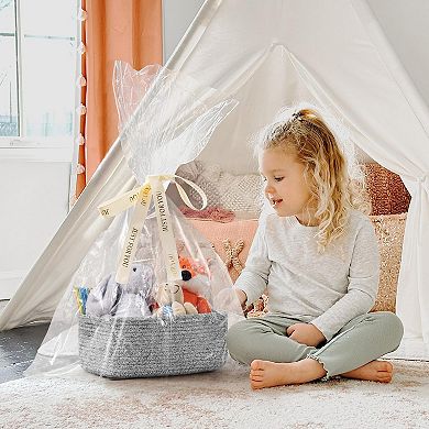 3Pack Rope Shelf Basket Woven Organizing Bins Gift Basket