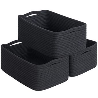 3Pack Rope Shelf Basket Woven Organizing Bins Gift Basket
