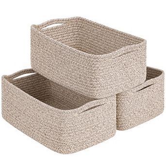 3Pack Rope Shelf Basket Woven Organizing Bins Gift Basket