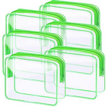 Clear Zipper Travel Toiletry Bag Carry-on Travel Essentials 6 pc