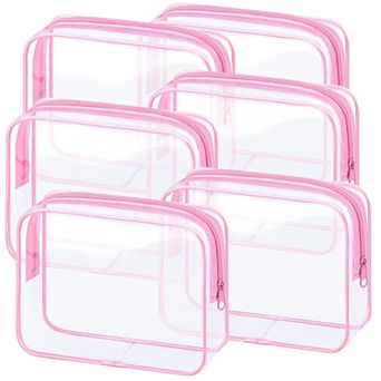 Clear Zipper Travel Toiletry Bag Carry-on Travel Essentials 6 pc