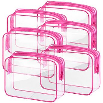 Clear Zipper Travel Toiletry Bag Carry-on Travel Essentials 6 pc
