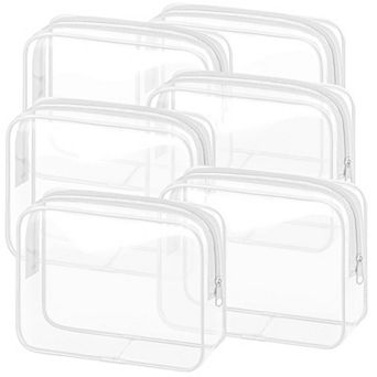 Clear Zipper Travel Toiletry Bag Carry-on Travel Essentials 6 pc