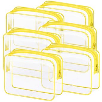Clear Zipper Travel Toiletry Bag Carry-on Travel Essentials 6 pc
