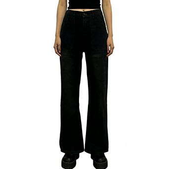 Women's Casual Boyfriend Y2K Denim Pants High Waisted Wide Leg Jeans with Pockets