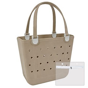 Rubber Beach Tote Waterproof Open Bag