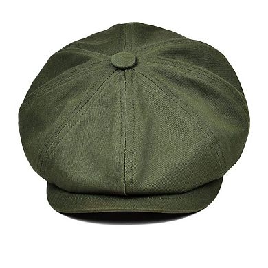 Men's Newsboy Flat Top Cotton Golf Taxi Driver Hat Size S