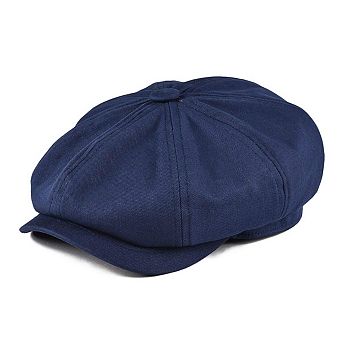 Men's Newsboy Flat Top Cotton Golf Taxi Driver Hat Size S