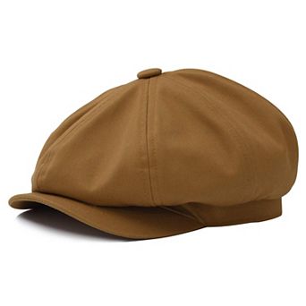 Men's Newsboy Flat Top Cotton Golf Taxi Driver Hat Size S