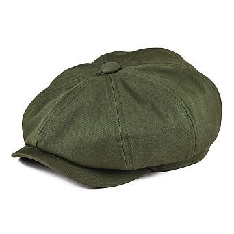 Men's Newsboy Flat Top Cotton Golf Taxi Driver Hat Size S