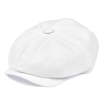 Men's Newsboy Flat Top Cotton Golf Taxi Driver Hat Size S