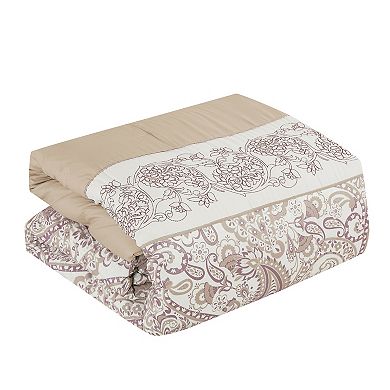 Beige Paisley Comforter Set