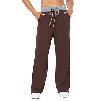 Womens Casual Wide Leg Sweatpants Lounge Palazzo Stretch Drawstring Bottoms Pant
