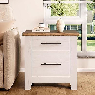 ANIXOL Farmhouse Vanity with Mirror; 6-Drawers;Large Storage