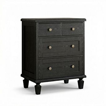 ANIXOL Drawer Vintage Chest Carved Handles and Tapered Legs