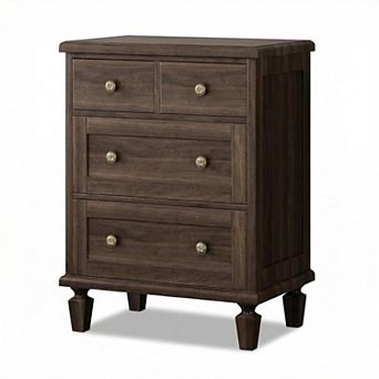 ANIXOL Drawer Vintage Chest Carved Handles and Tapered Legs