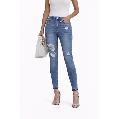 Women Casual Cropped Denim Jeans