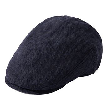 Men's Tweed Newsboy Flat Cap Winter Ivy Golf Hat Satin Lined