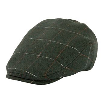 Men's Tweed Newsboy Flat Cap Winter Ivy Golf Hat Satin Lined