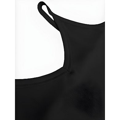 Women Ribbed V Neck Tank Top