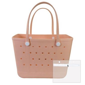 Rubber Beach Tote Bag Washable Open Durable Travel