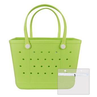 Rubber Beach Tote Bag Washable Open Durable Travel
