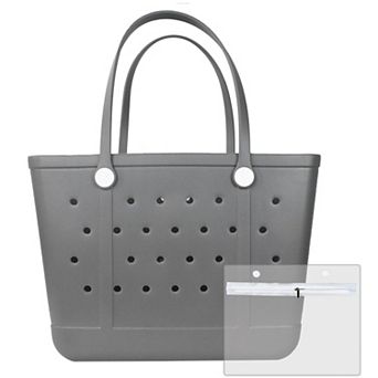 Rubber Beach Tote Bag Washable Open Durable Travel