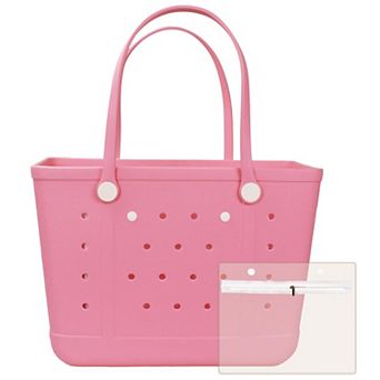 Rubber Beach Tote Bag Washable Open Durable Travel