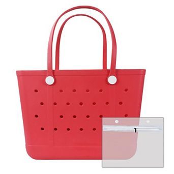 Rubber Beach Tote Bag Washable Open Durable Travel