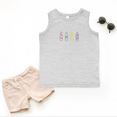 Embroidered Surf Boards - Toddler Graphic Tank