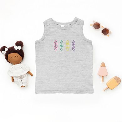 Embroidered Surf Boards - Toddler Graphic Tank