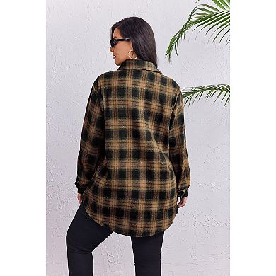 Zeagoo Women's Plaid Flannel Button Down Shirts Long Sleeve Collared Casual Shacket