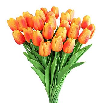 Latex Tulips Real Touch Artificial Flowers Bouquet