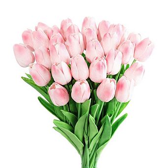 Latex Tulips Real Touch Artificial Flowers Bouquet