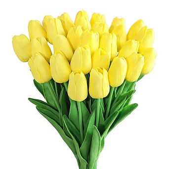 Latex Tulips Real Touch Artificial Flowers Bouquet
