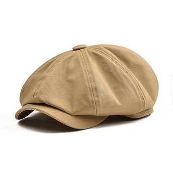 Men's Newsboy Cotton Golf Taxi Flat Cap Size L