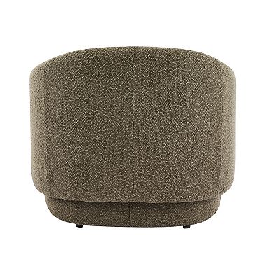 Trikiousd Boucle Upholstered Accent Chair with Curved Back