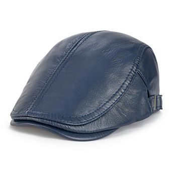 Genuine Leather Ivy Cap Newsboy Hat