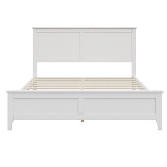 Pnronnc Wood Platform Bed Low Profile Bed Panel Bed with Wood Slats Support, No Box Spring Needed