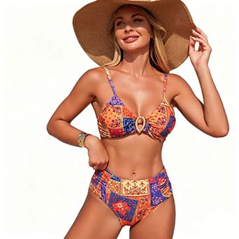 Women's Boho High Waist Bikini