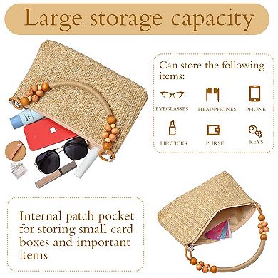 Straw Beach Bag Women Shoulder Summer Handbag