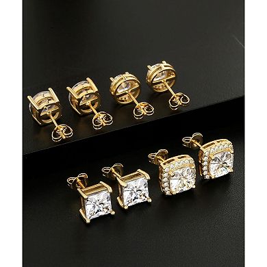 Square Stud Earrings Set