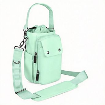 Water Bottle Sling Bag Crossbody Carrier with Pockets