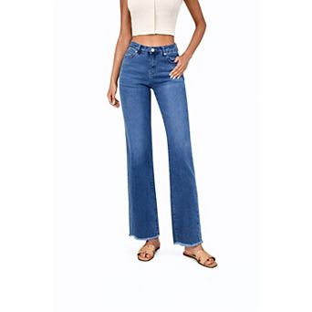 Women Casual Wide Leg Denim Jeans