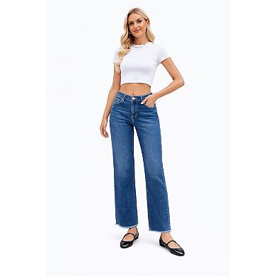 Women Casual Wide Leg Denim Jeans